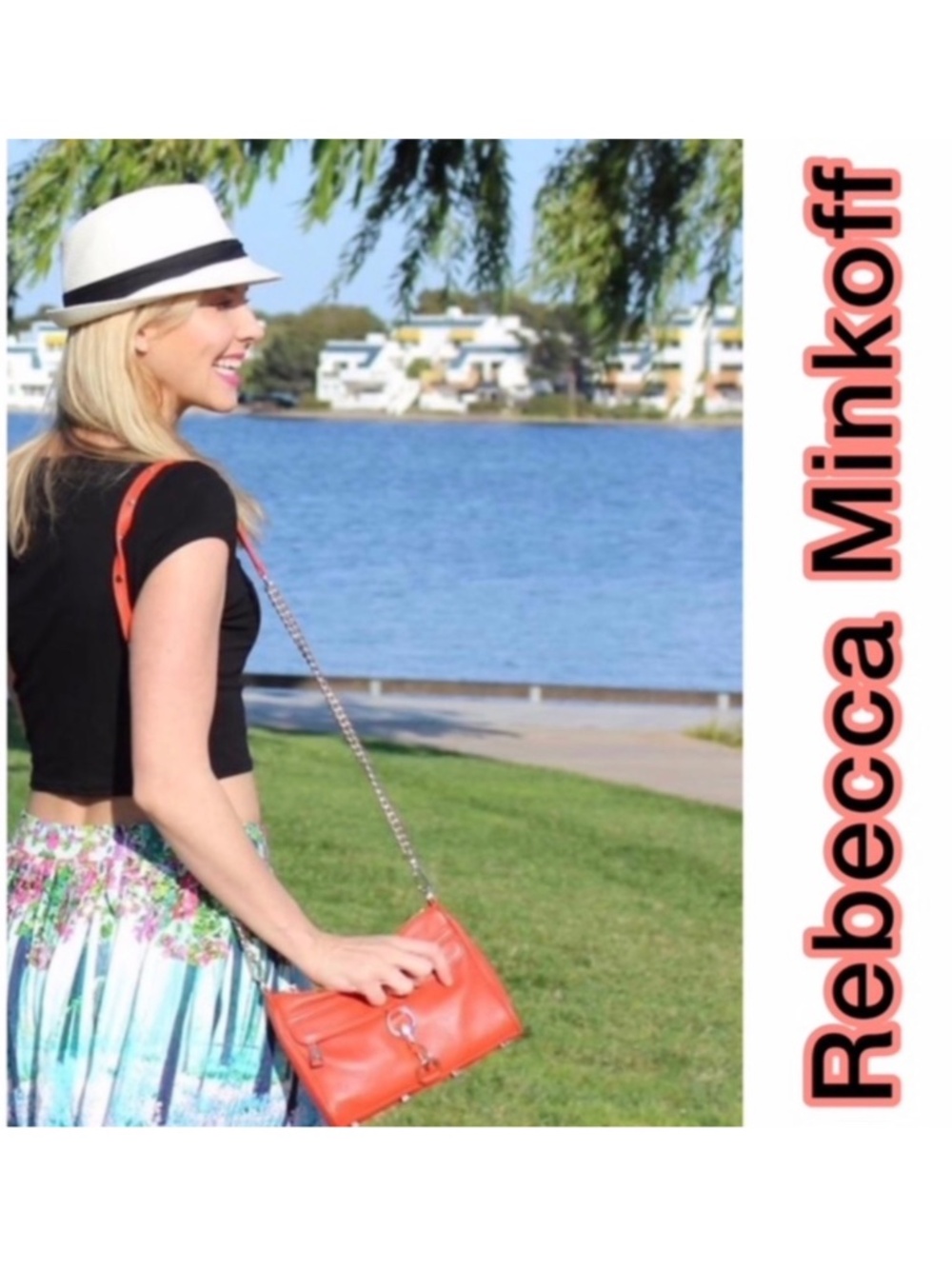 NWT REBECCA MINKOFF MINI MAC CLUTCH CORAL CROSSBODY BAG